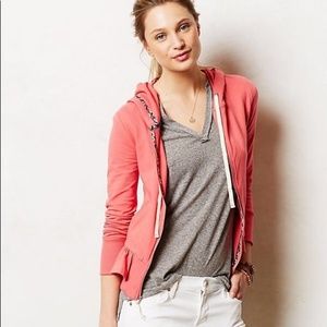 Saturday Sunday coral Harley hoodie w ruffle - XS